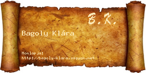 Bagoly Klára névjegykártya